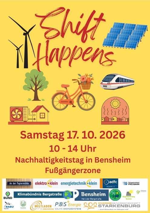 Plakat zum Nachhaltigkeitstag am 17.10.2026 in Bensheim