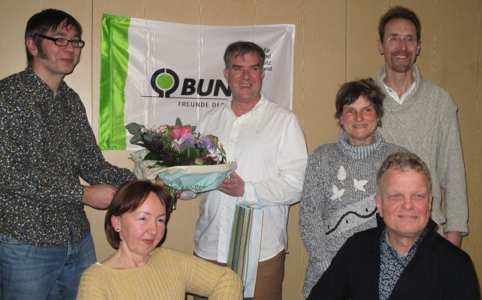 Aktueller Vorstand des BUND Bensheim mit dem ehemaligen Vorsitzenden Andreas Rossa